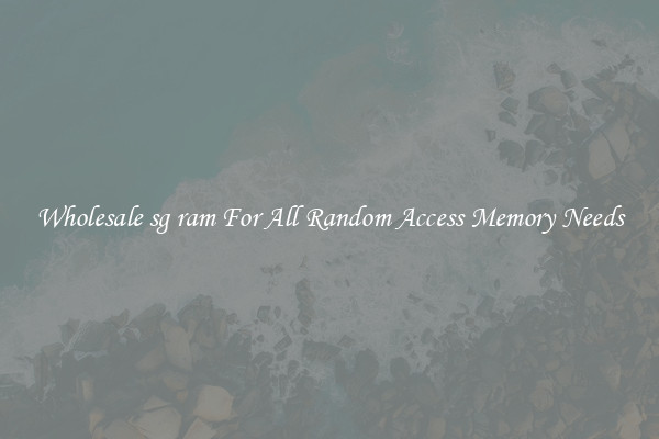 Wholesale sg ram For All Random Access Memory Needs