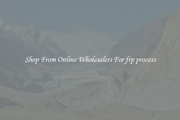 Shop From Online Wholesalers For frp process
