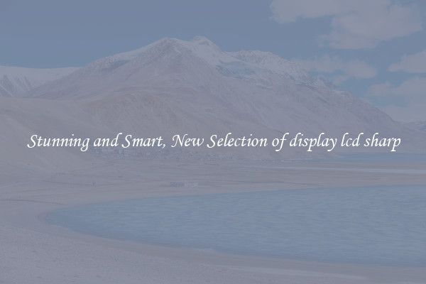 Stunning and Smart, New Selection of display lcd sharp