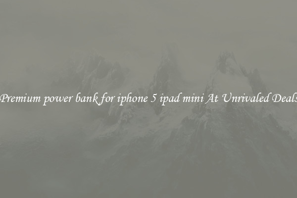 Premium power bank for iphone 5 ipad mini At Unrivaled Deals