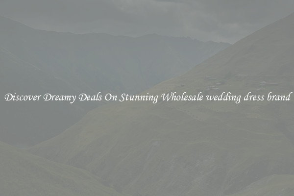 Discover Dreamy Deals On Stunning Wholesale wedding dress brand