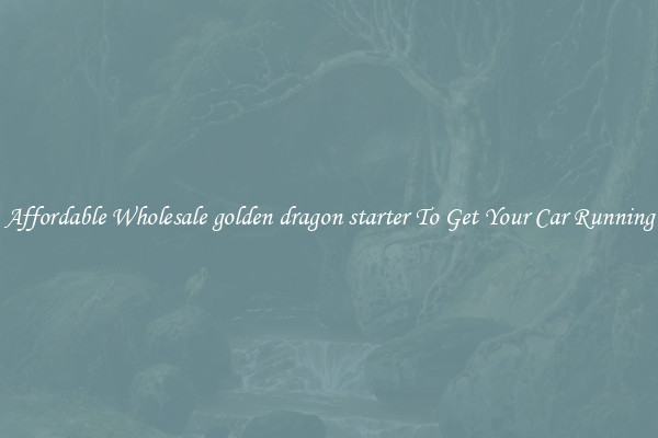 Affordable Wholesale golden dragon starter To Get Your Car Running
