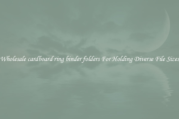 Wholesale cardboard ring binder folders For Holding Diverse File Sizes