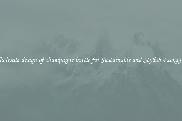 Wholesale design of champagne bottle for Sustainable and Stylish Packaging