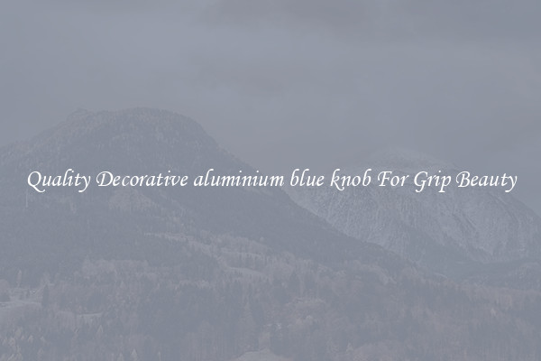 Quality Decorative aluminium blue knob For Grip Beauty