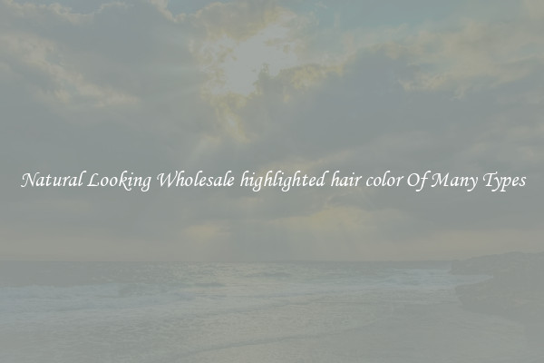 Natural Looking Wholesale highlighted hair color Of Many Types