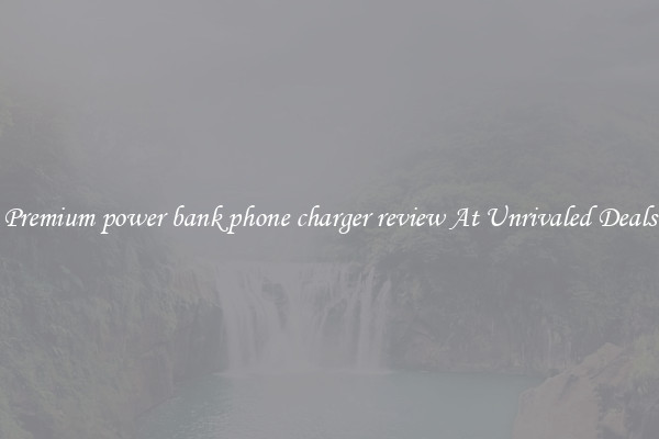 Premium power bank phone charger review At Unrivaled Deals