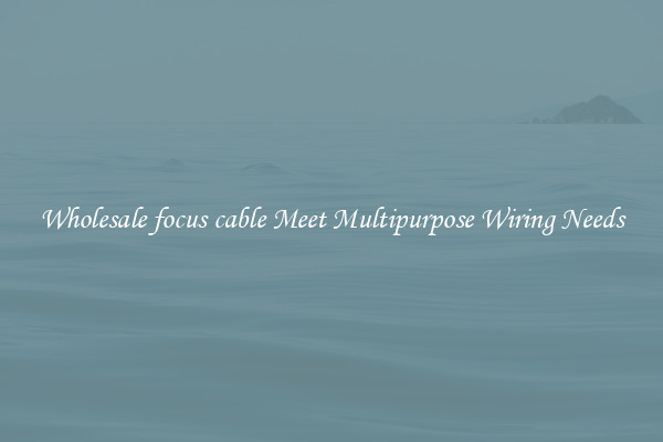 Wholesale focus cable Meet Multipurpose Wiring Needs