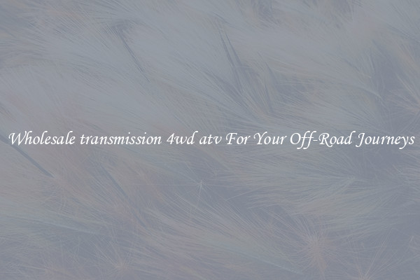 Wholesale transmission 4wd atv For Your Off-Road Journeys