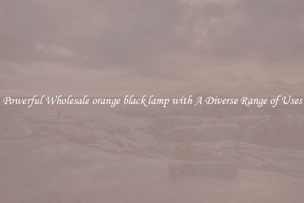 Powerful Wholesale orange black lamp with A Diverse Range of Uses