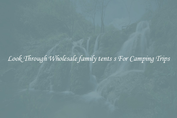 Look Through Wholesale family tents s For Camping Trips